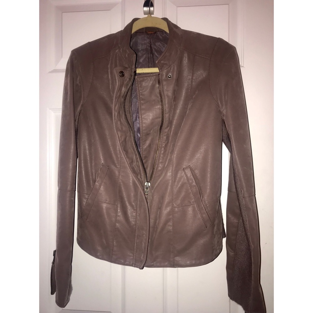 Free people faux leather jacket